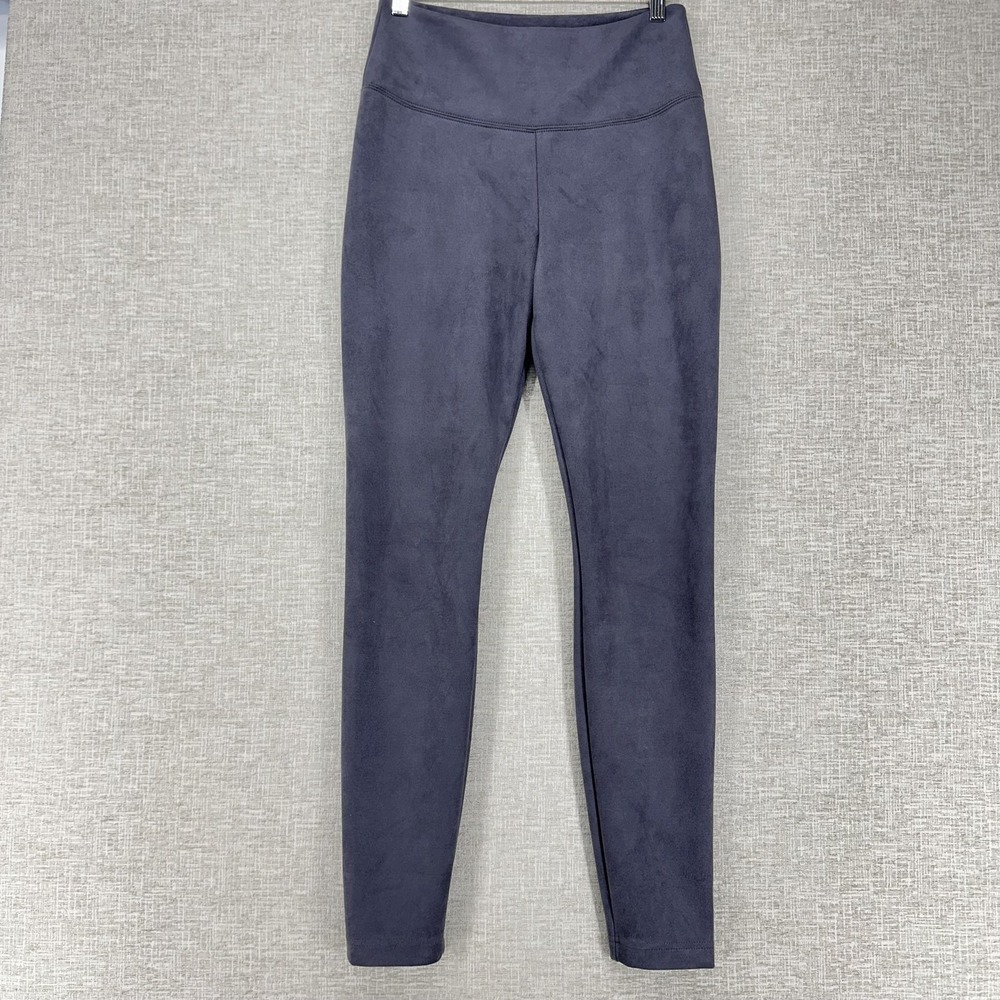 White‎ House Black Market Leggings Womens 6 Gray Runway Faux Suede High Rise